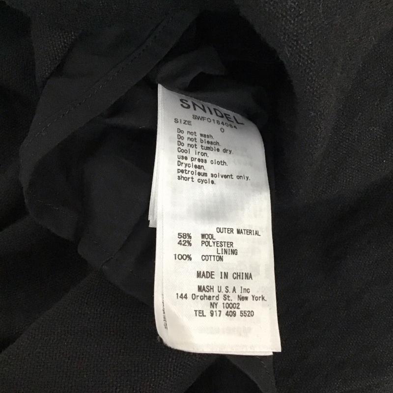 スナイデル SNIDEL ワンピース ひざ丈スカート swfo184064 パフスリボディコンワンピ 半袖ワンピース タイトワンピース 0 無地 黒 / ブラック / レディース USED 古着 中古 10120101