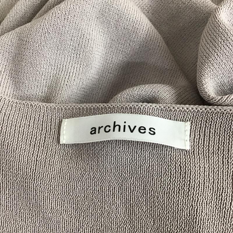 アルシーヴ archives カットソー 長袖 長袖カットソー Vネックカットソー ロングスリーブカットソー M 無地 灰 / グレー /  レディース USED 古着 中古 10114322