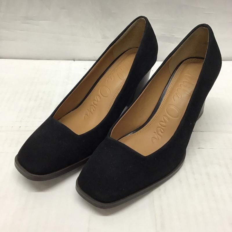 ミラオーウェン Mila Owen パンプス パンプス real leather 37 ヒール スクエアトゥ 無地 黒 / ブラック / レディース USED 古着 中古 10115649