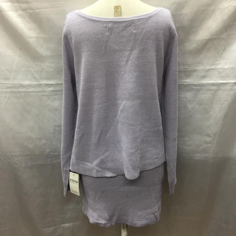 セシルマクビー CECIL McBEE セットアップ セットアップ ニット セーター ニットスカート セット M 無地 紫 / パープル / レディース USED 古着 中古 10118047