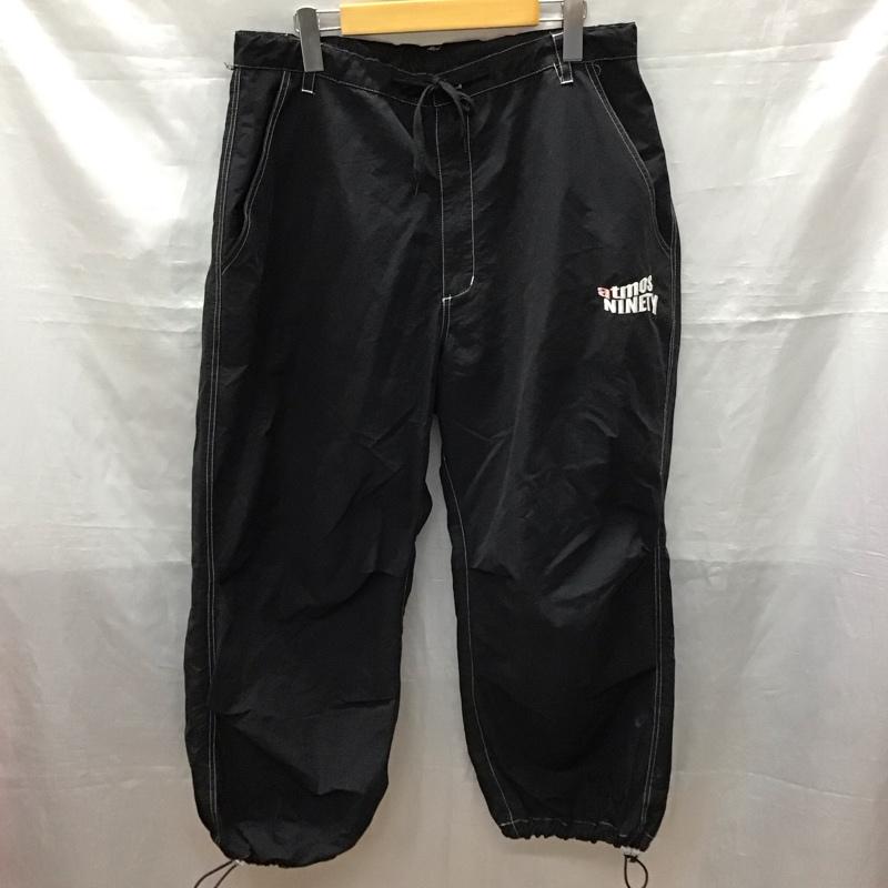 ナインティナインティ 9090 パンツ スラックス atmos L ロゴ、文字 黒 / ブラック /  メンズ USED 古着 中古 10123390