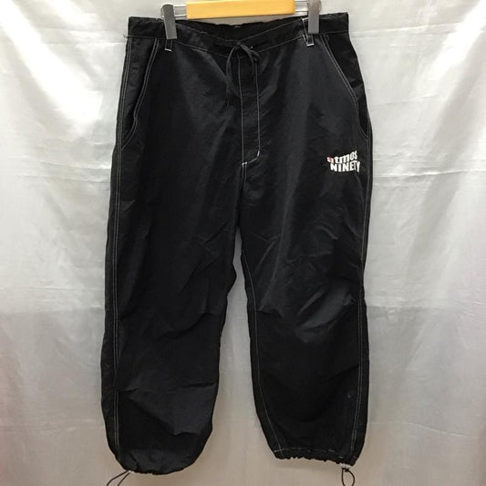 ナインティナインティ 9090 パンツ スラックス atmos L ロゴ、文字 黒 / ブラック /  メンズ USED 古着 中古 10123390
