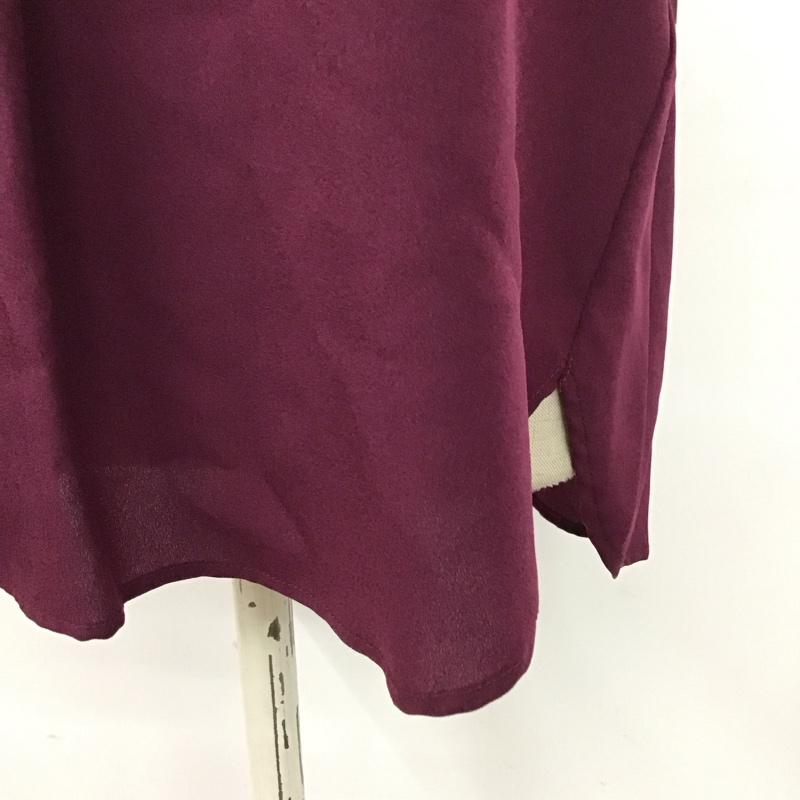 エージーバイアクアガール AGBYAQUAGIRL カットソー 半袖 C12-83040 Vネック タグ付き M 無地 紫 / パープル / レディース USED 古着 中古 10116198