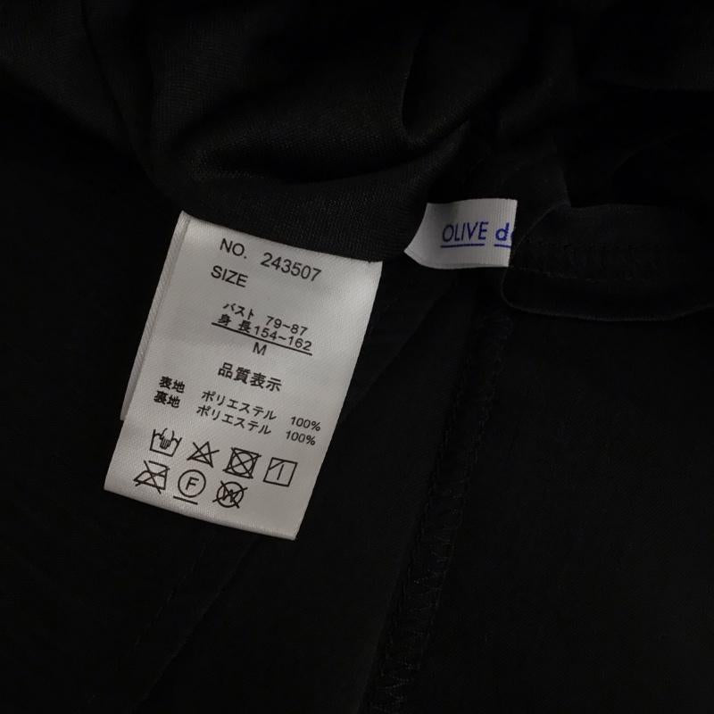 オリーブデオリーブ OLIVE des OLIVE ワンピース ロングスカート 243507 ノースリーブ プリーツ M 無地 黒 / ブラック / レディース USED 古着 中古 10115311