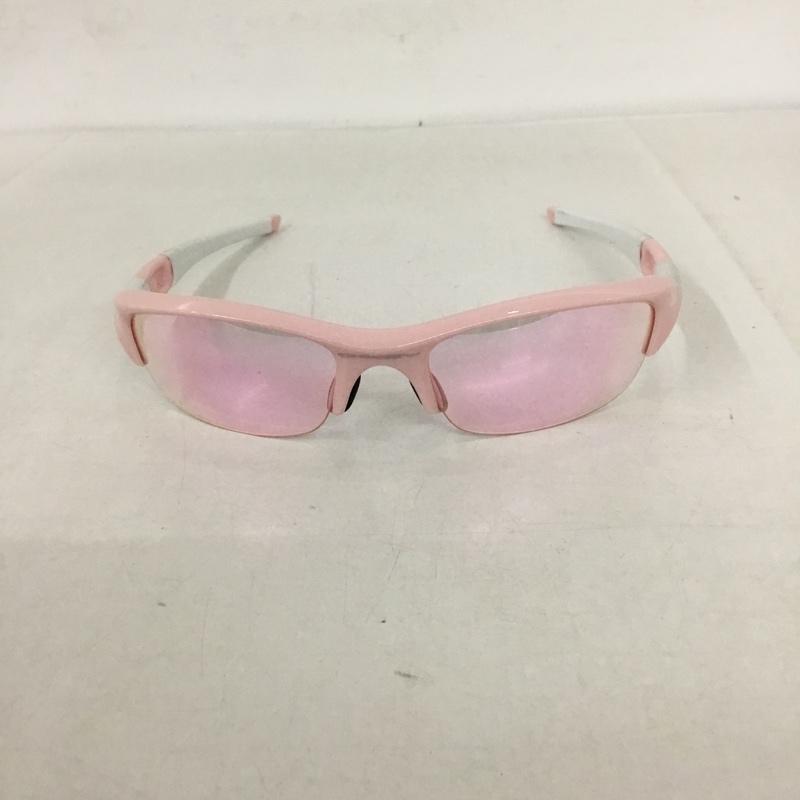 オークリー OAKLEY めがね・サングラス サングラス 03-886J FLAK JACKET スポーツサングラス ミラーレンズ 箱有 ロゴ、文字 桃 / ピンク / X 白 / ホワイト / メンズ USED 古着 中古 10129390