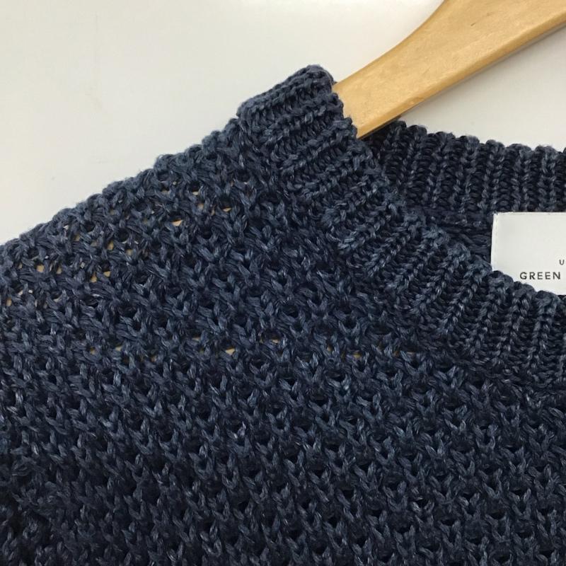 ユナイテッドアローズグリーンレーベルリラクシング UNITED ARROWS green label relaxing ニット、セーター 長袖 36 無地 青 / ブルー / メンズ USED 古着 中古 10136893