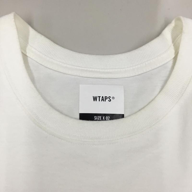ダブルタップス WTAPS Tシャツ 半袖 クルーネック ロゴ、文字 白 / ホワイト / メンズ USED 古着 中古 10119170