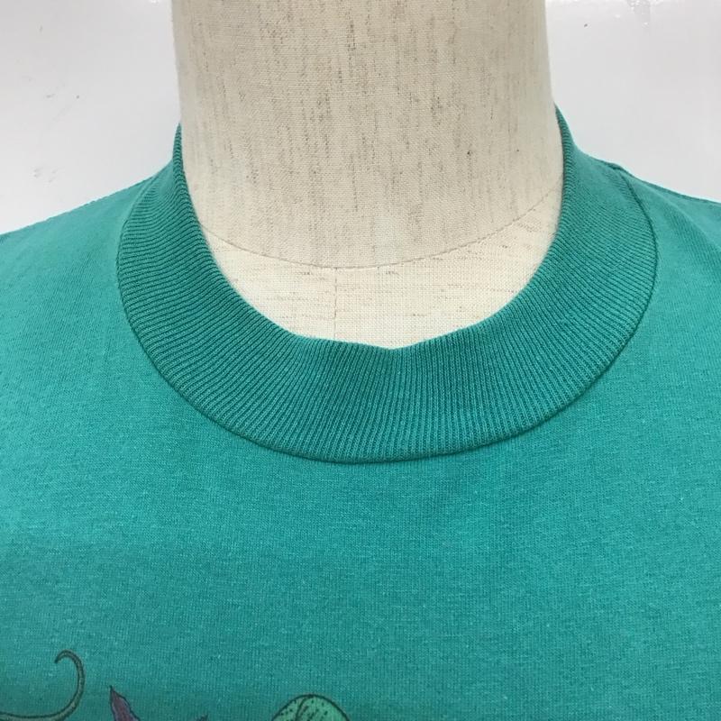 古着 USED Tシャツ 半袖 半袖カットソー プリントTシャツ クルーネックカットソー 古着 L プリント 緑 / グリーン / メンズ USED 古着 中古 10106997