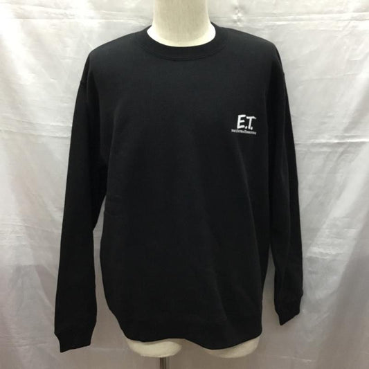 モンキータイム MONKEY TIME トレーナー 長袖 8312-499-0924-0970 E.T. クルーネックスウェット バックプリント タグ付き 裏起毛 L ロゴ、文字 黒 / ブラック /  メンズ USED 古着 中古 10121240
