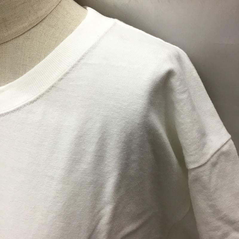 ミルクフェド MILKFED. Tシャツ 半袖 半袖カットソー プリントTシャツ クルーネックカットソー M ロゴ、文字 白 / ホワイト / レディース USED 古着 中古 10112249