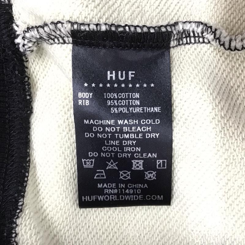 ハフ HUF トレーナー 長袖 ハーフジップ スウェット 20周年 XL ロゴ、文字 黒 / ブラック / X 緑 / グリーン / X アイボリー / アイボリー / メンズ USED 古着 中古 10112399