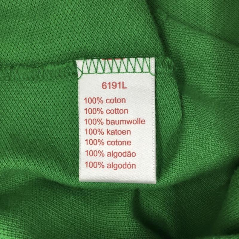 ラコステ LACOSTE ポロシャツ 半袖 半袖ポロシャツ カラーシャツ 半袖カットソー 3 ロゴ、文字 緑 / グリーン / メンズ USED 古着 中古 10109276