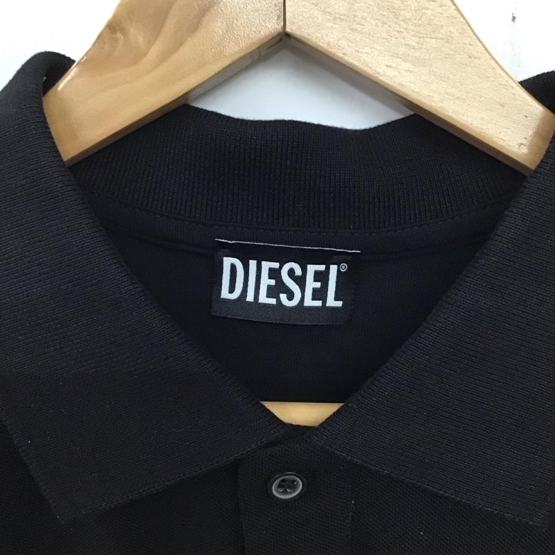 ディーゼル DIESEL ポロシャツ 半袖 XL 無地 X ロゴ、文字 黒 / ブラック / メンズ USED 古着 中古 10134828
