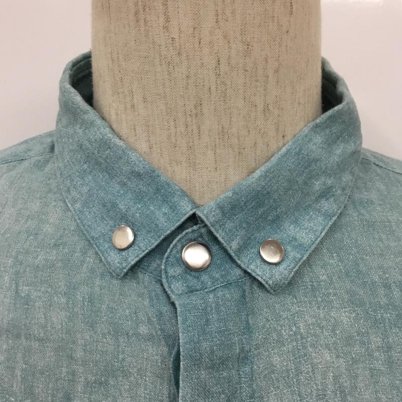 アルマーニコレッツォーニ ARMANI COLLEZIONI シャツ、ブラウス 長袖 長袖シャツ カラーシャツ ボタンダウンシャツ 長袖カットソー XL 無地 青 / ブルー /  メンズ USED 古着 中古 10110042
