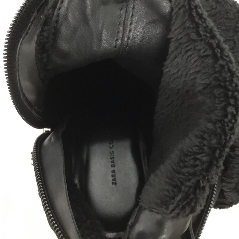ザラベーシック ZARA BASIC ブーツ ニーハイブーツ 6060 301 040 ストレッチロングブーツ EU39 無地 黒 / ブラック / レディース USED 古着 中古 10131042