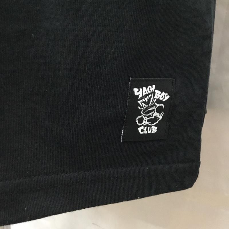 パブリュクス PUBLUX Tシャツ 半袖 半袖カットソー プリントTシャツ クルーネックカットソー L プリント 黒 / ブラック / メンズ USED 古着 中古 10114045