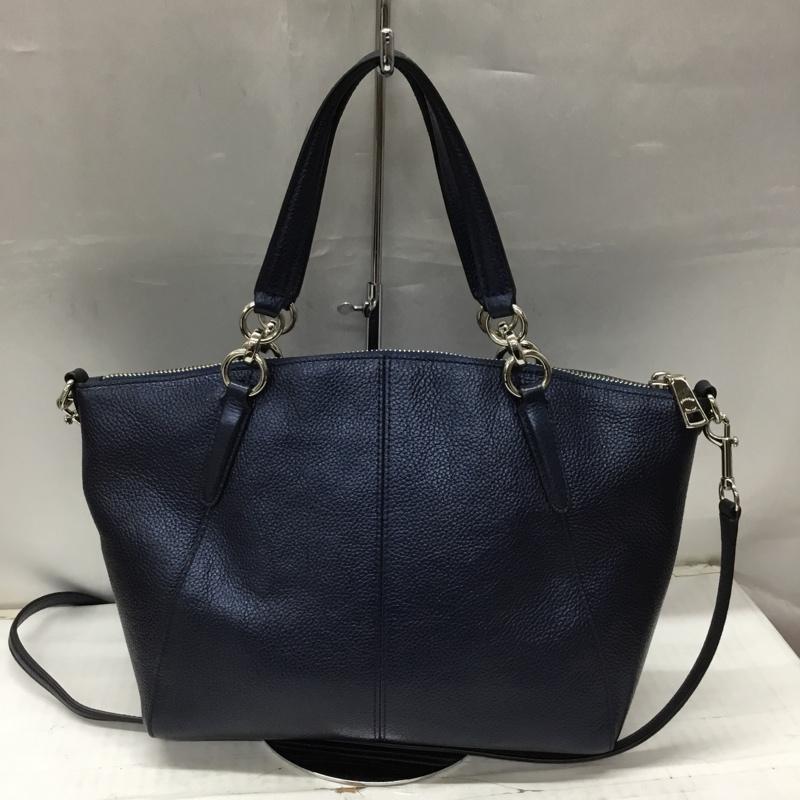 コーチ COACH ハンドバッグ ハンドバッグ F56127 2WAY ショルダー ロゴ、文字 紺 / ネイビー / レディース USED 古着 中古 10107878