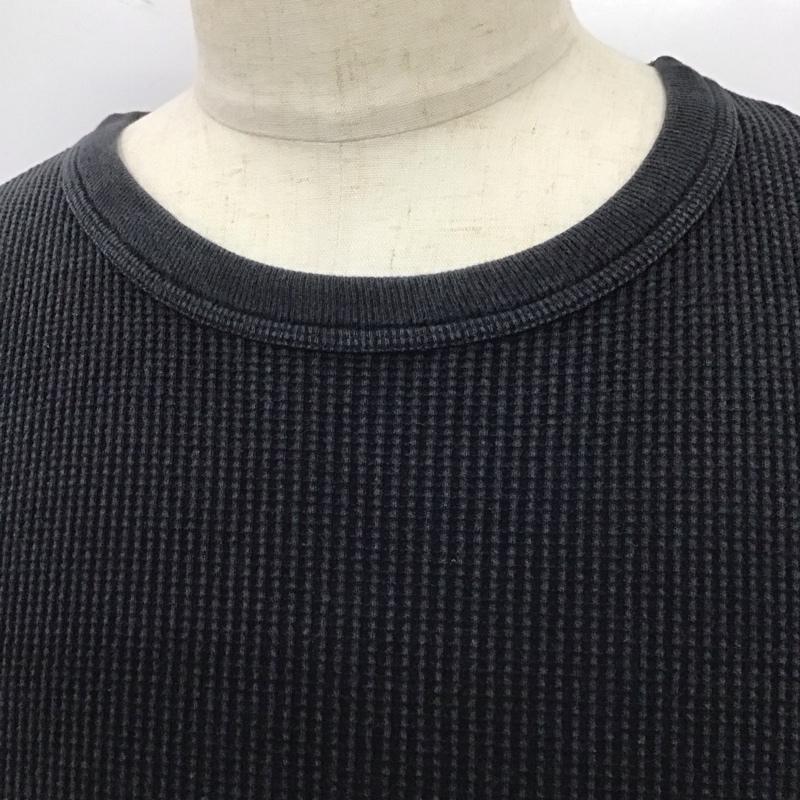マッコイ McCOOY Tシャツ 半袖 半袖カットソー ワッフルTシャツ クルーネックカットソー 38 無地 黒 / ブラック /  メンズ USED 古着 中古 10113149