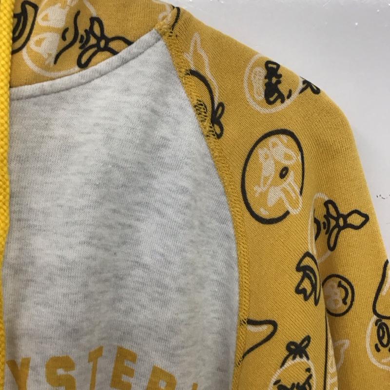 ヒステリックグラマー HYSTERIC GLAMOUR パーカー 長袖 フーディ ジップパーカー FREE ロゴ、文字 X プリント 黄 / イエロー / レディース USED 古着 中古 10138096
