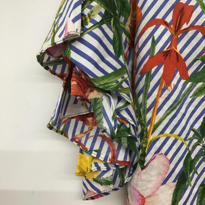 ザラ ZARA カットソー 半袖 2132/751/712 S 総柄 マルチカラー / マルチカラー / レディース USED 古着 中古 10133679