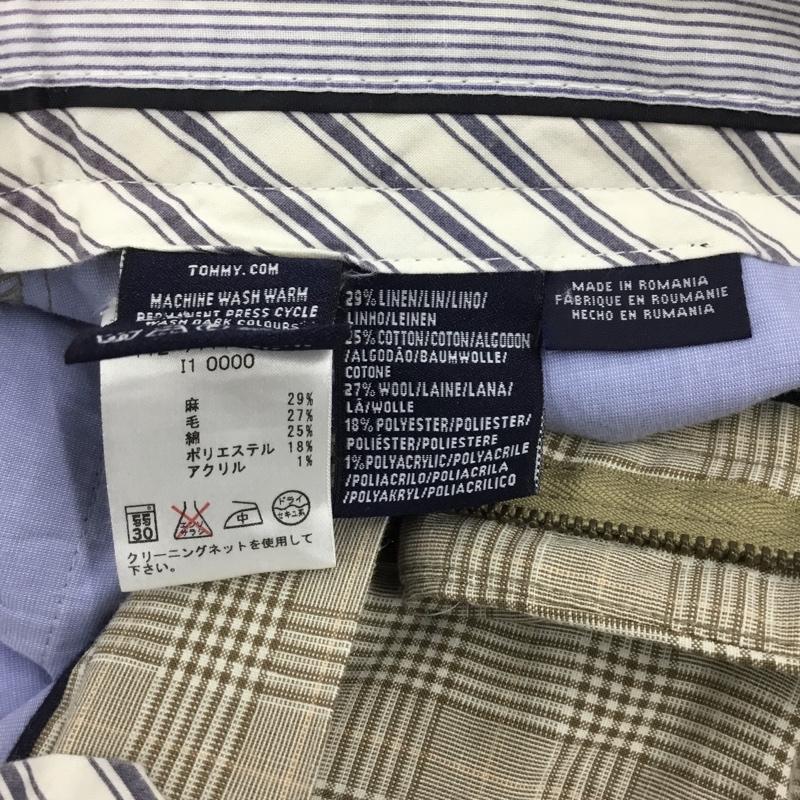 トミーヒルフィガー TOMMY HILFIGER パンツ スラックス スラックスパンツ ワイドパンツ カジュアルパンツ チェックパンツ 34 チェック 茶 / ブラウン /  メンズ USED 古着 中古 10122319