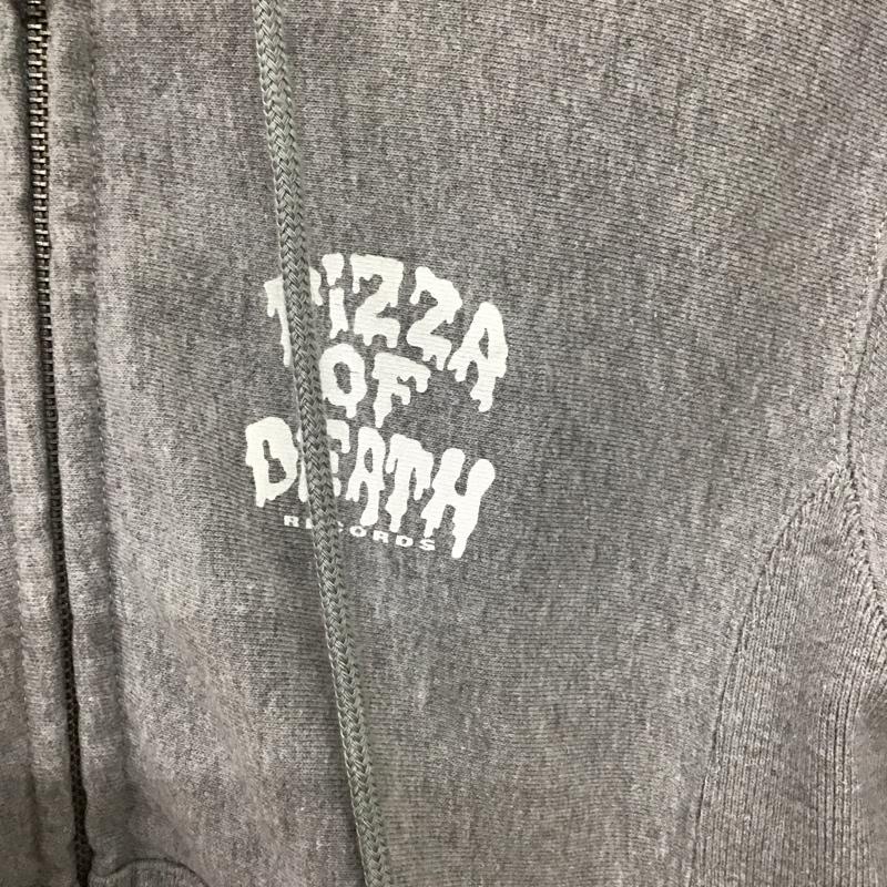 古着 USED パーカー 長袖 長袖パーカー ジップアップパーカー スウェット pizza of death バンド XS ロゴ、文字 灰 / グレー / メンズ USED 古着 中古 10136632
