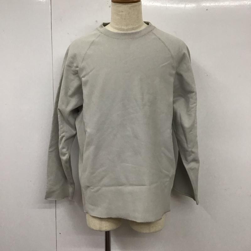 ユナイテッドアローズグリーンレーベルリラクシング UNITED ARROWS green label relaxing トレーナー 長袖 長袖トレーナー スウェット クルーネック リブスウェットカットソー L 無地 灰 / グレー / メンズ USED 古着 中古 10112702