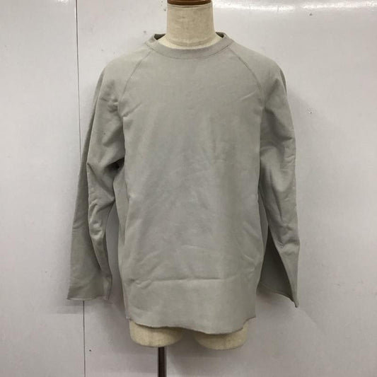 ユナイテッドアローズグリーンレーベルリラクシング UNITED ARROWS green label relaxing トレーナー 長袖 長袖トレーナー スウェット クルーネック リブスウェットカットソー L 無地 灰 / グレー /  メンズ USED 古着 中古 10112702