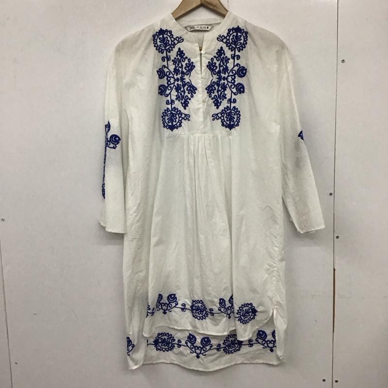 ザラ ZARA ワンピース ミニスカート 4786/282/250 刺しゅう入りミニワンピース S 刺繍 白 / ホワイト /  レディース USED 古着 中古 10133644