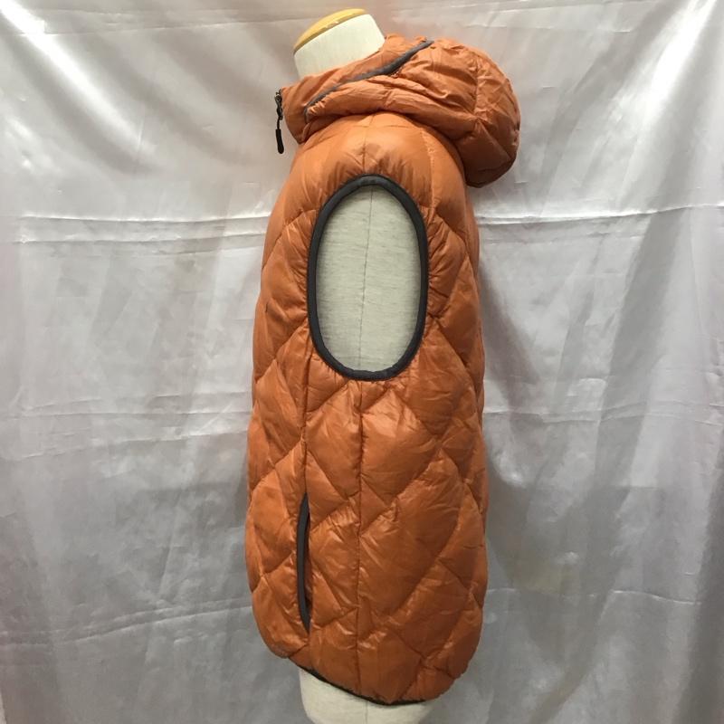 エディーバウアー Eddie Bauer ベスト ベスト ジップアップベスト ダウンベスト ノースリーブカットソー M 無地 橙 / オレンジ / メンズ USED 古着 中古 10110763