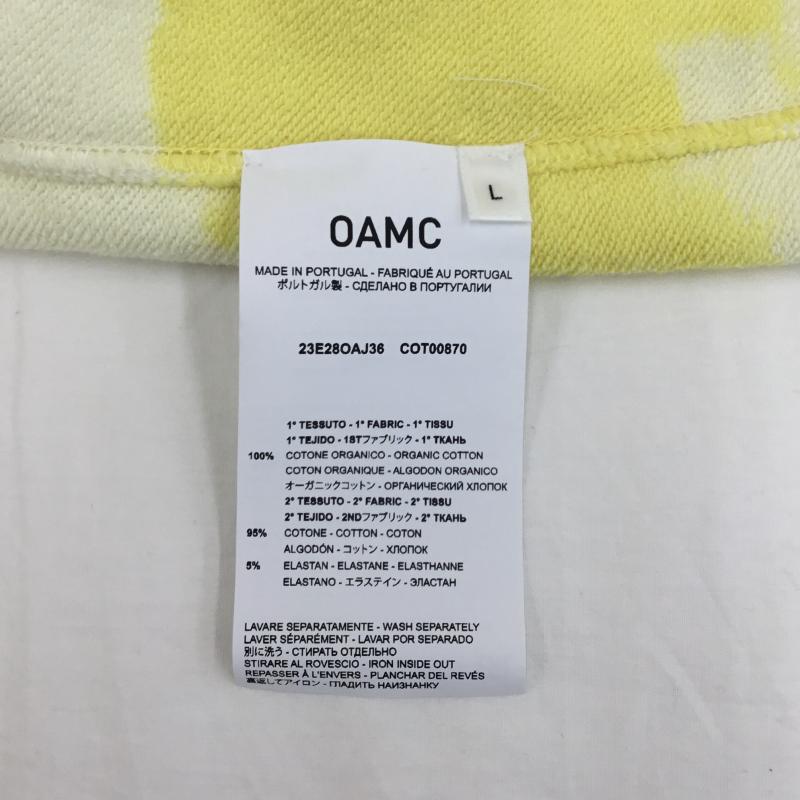 オーエーエムシー OAMC パーカー 長袖 OAMC SPEED CLOUD HOODIE 23E28OAJ36COT00870 L 総柄 X ロゴ、文字 X 刺繍 黄 / イエロー /  メンズ USED 古着 中古 10128705