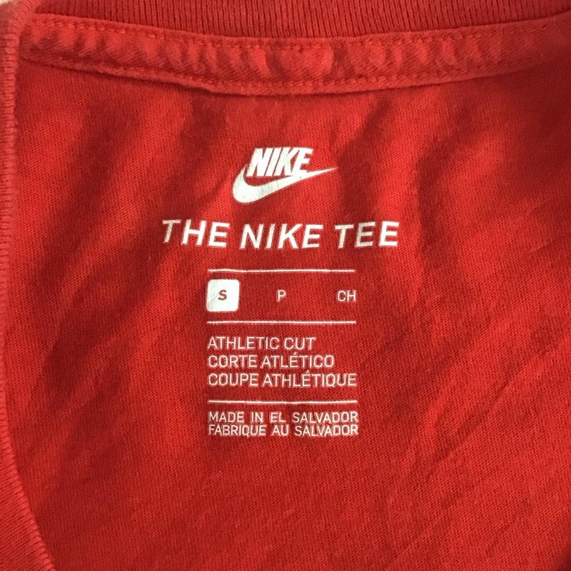 ナイキ NIKE Tシャツ 半袖 半袖カットソー プリントTシャツ クルーネックカットソー S プリント 赤 / レッド / メンズ USED 古着 中古 10107256