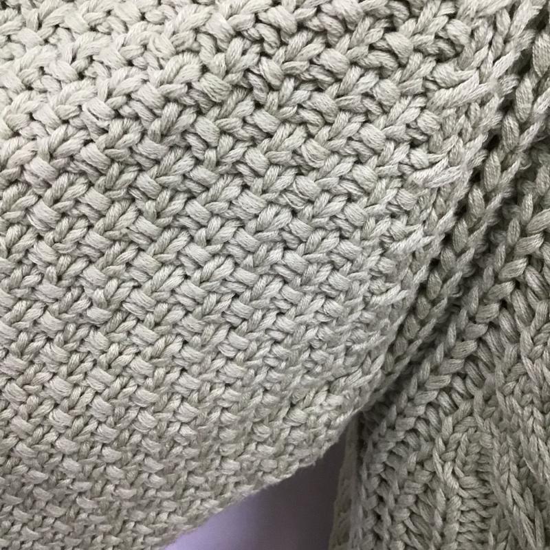 マウジー MOUSSY ニット、セーター 長袖 010esw70-0550 RAGLANSLEEVECABLEニット 長袖ニットカットソー FREE 無地 緑 / グリーン / レディース USED 古着 中古 10122970