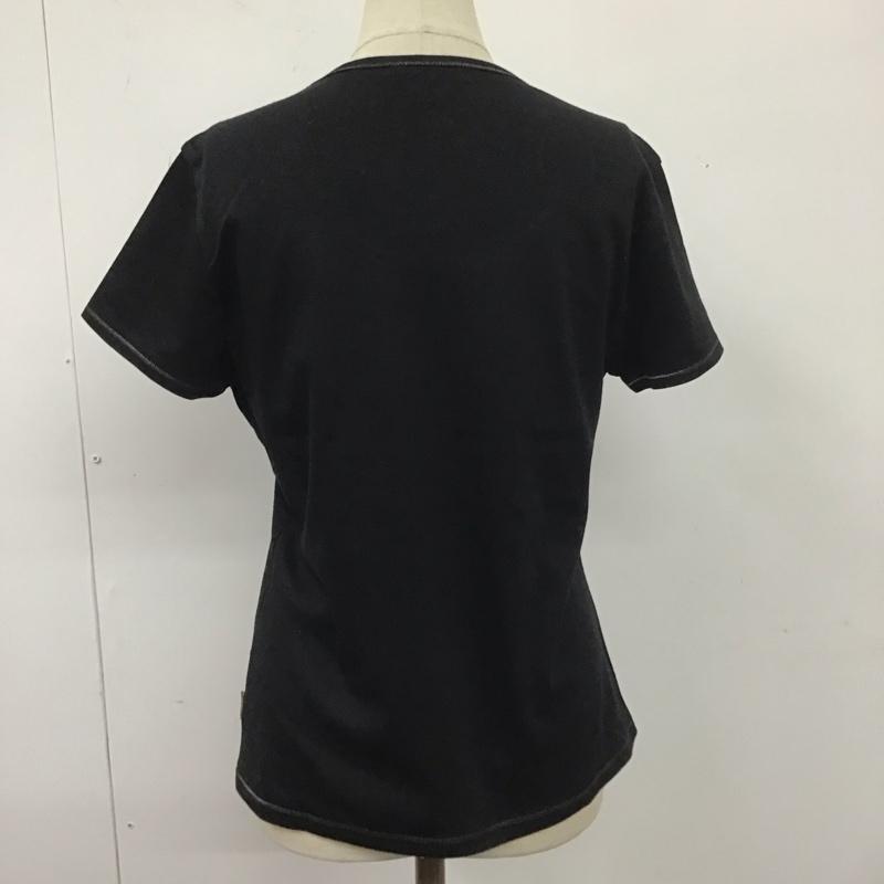 バーバリーロンドン Burberry London Tシャツ 半袖 半袖カットソー プリントTシャツ クルーネックカットソー 2 ロゴ、文字 黒 / ブラック / レディース USED 古着 中古 10112515
