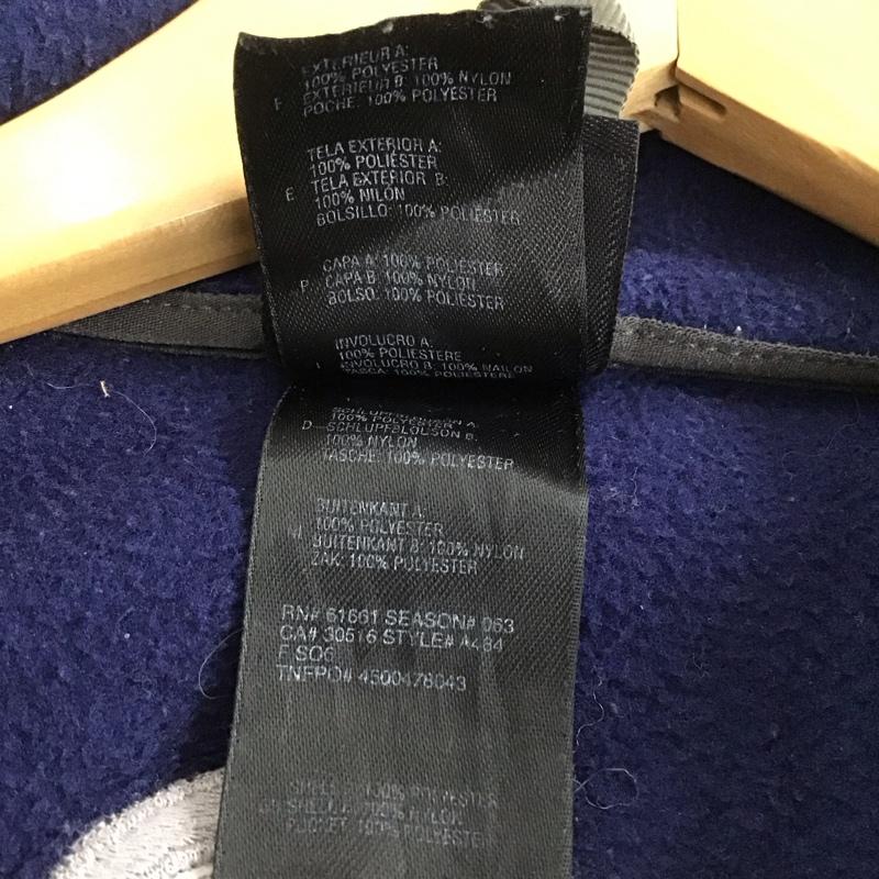 ザノースフェイス THE NORTH FACE ジャケット、上着 ジャケット、ブレザー ジップアップフリースジャケット アウター 長袖ジャケット S ロゴ、文字 黒 / ブラック / X 青 / ブルー / メンズ USED 古着 中古 10142370