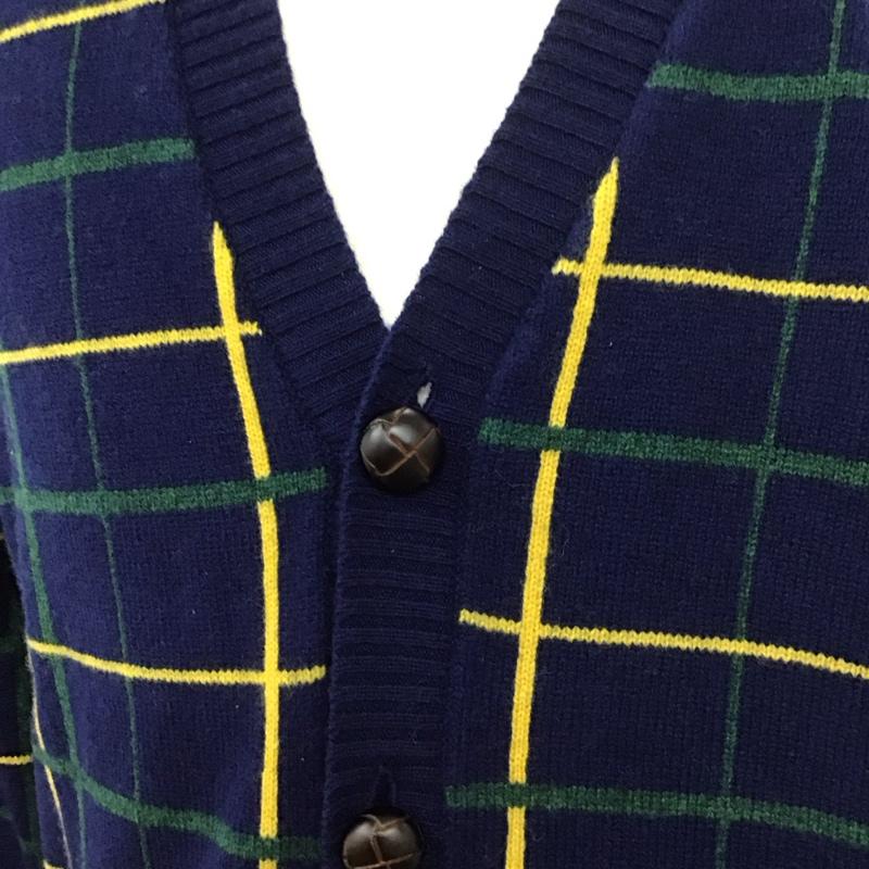 ブルックスブラザーズ BROOKS BROTHERS カーディガン 長袖 長袖ニットカーディガン リブニットカーディガン 前ボタン M チェック マルチカラー / マルチカラー / メンズ USED 古着 中古 10112833