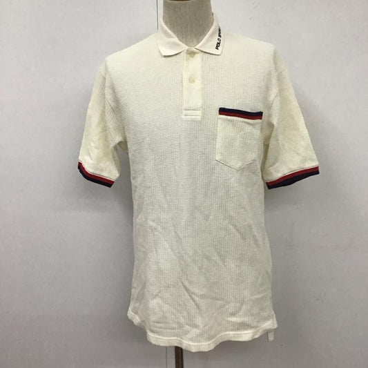 ポロラルフローレン POLO RALPH LAUREN ポロシャツ 半袖 半袖ポロシャツ カラーシャツ 半袖カットソー M ロゴ、文字 白 / ホワイト /  メンズ USED 古着 中古 10111478
