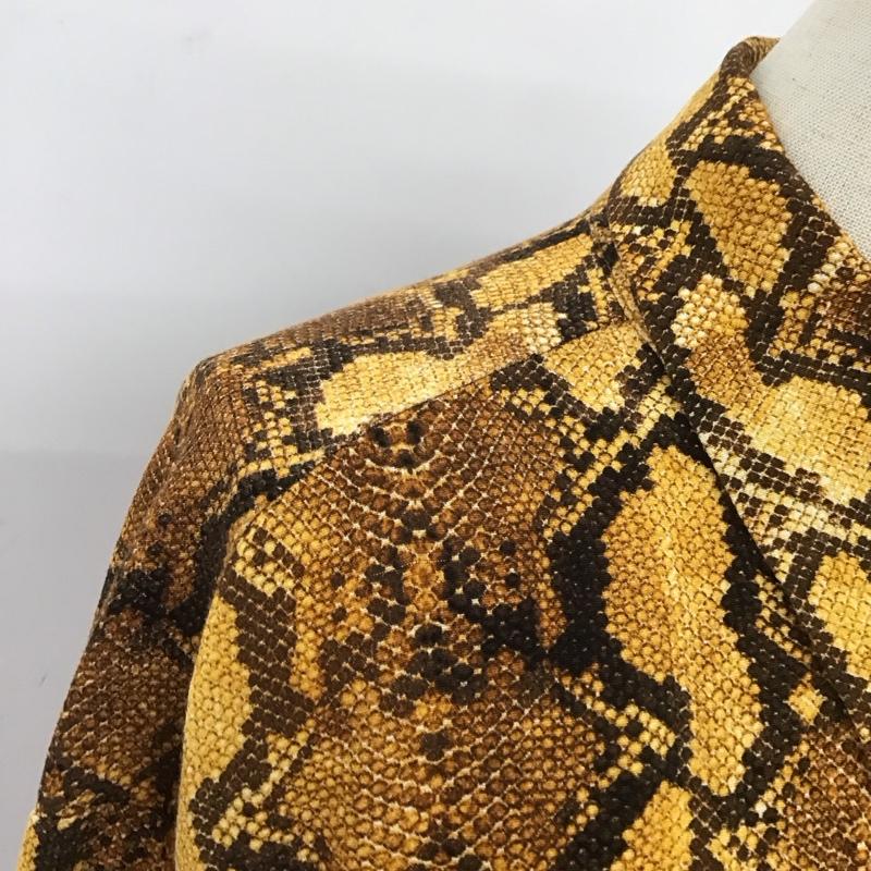ザラ ZARA シャツ、ブラウス 長袖 8091 710 038 M ヘビ柄 茶 / ブラウン / レディース USED 古着 中古 10109408