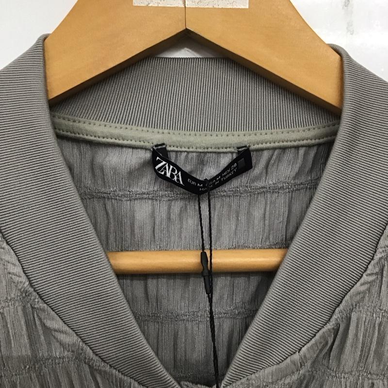 ザラ ZARA ジャケット、上着 ジャンパー、ブルゾン 1165 688 802 薄手ジャケット M 無地 灰 / グレー / レディース USED 古着 中古 10139261