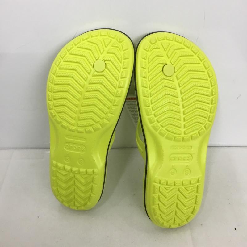 クロックス crocs サンダル サンダル 11033-7H1 Crocband Flip 24.0cm 無地 黄 / イエロー / レディース USED 古着 中古 10134185