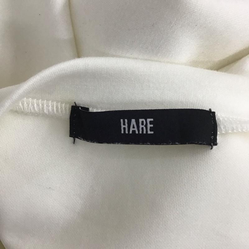 ハレ HARE カットソー 半袖 半袖カットソー プリントTシャツ クルーネックカットソー ビックシルエットシャツ FREE 無地 白 / ホワイト / レディース USED 古着 中古 10110854