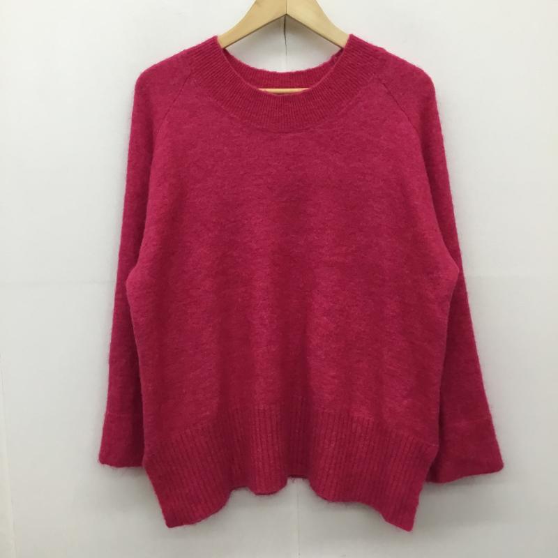 ジーナシス JEANASIS ニット、セーター 長袖 FREE 無地 桃 / ピンク / レディース USED 古着 中古 10138861