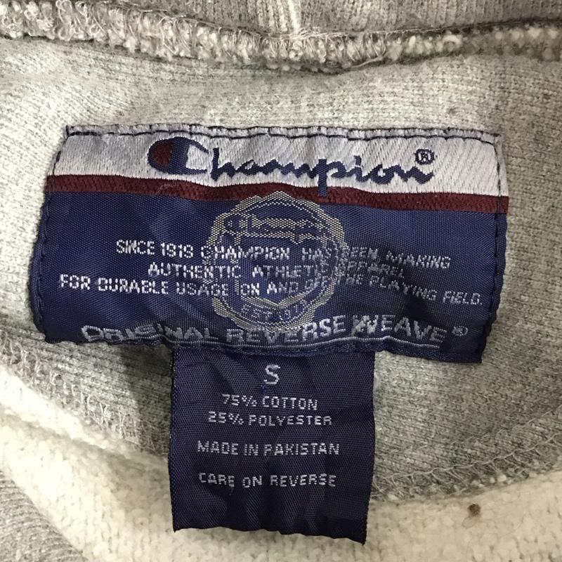 チャンピオン Champion パーカー 長袖 長袖パーカー フード付きパーカー プリントスウェット トレーナー S ロゴ、文字 灰 / グレー /  メンズ USED 古着 中古 10124827