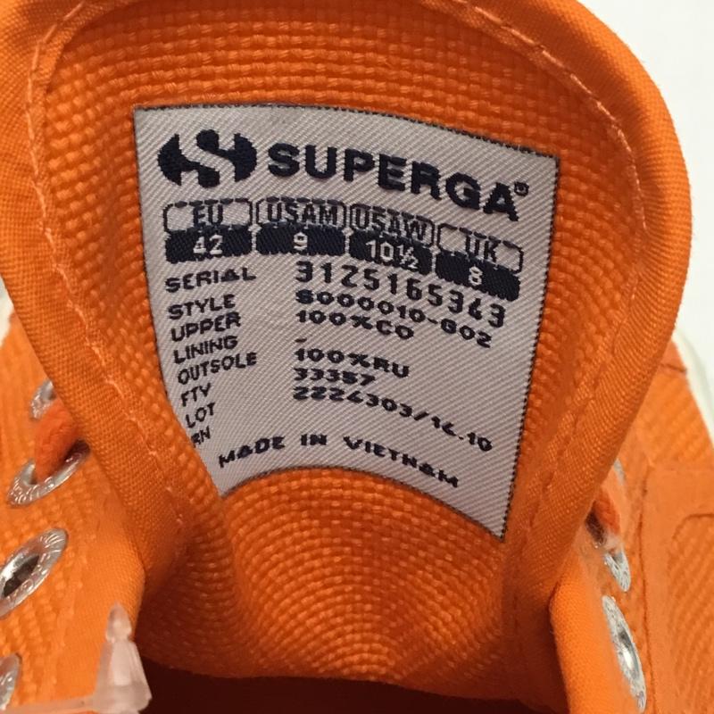 スペルガ SUPERGA スニーカー スニーカー タグ付き 42 キャンバス ロゴ、文字 橙 / オレンジ / メンズ USED 古着 中古 10117601