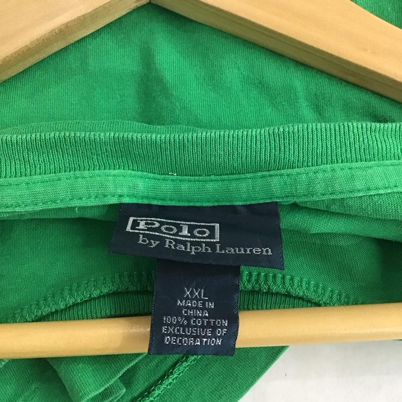 ポロバイラルフローレン Polo by RALPH LAUREN Tシャツ 半袖 半袖カットソー プリントTシャツ クルーネックカットソー XXL ロゴ、文字 緑 / グリーン / メンズ USED 古着 中古 10145050