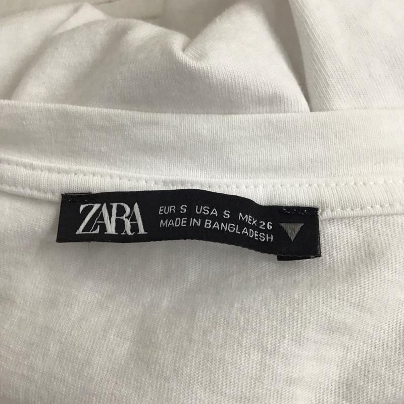 ザラ ZARA カットソー 半袖 4424 322 250 パフスリーブ S 無地 白 / ホワイト /  レディース USED 古着 中古 10109076