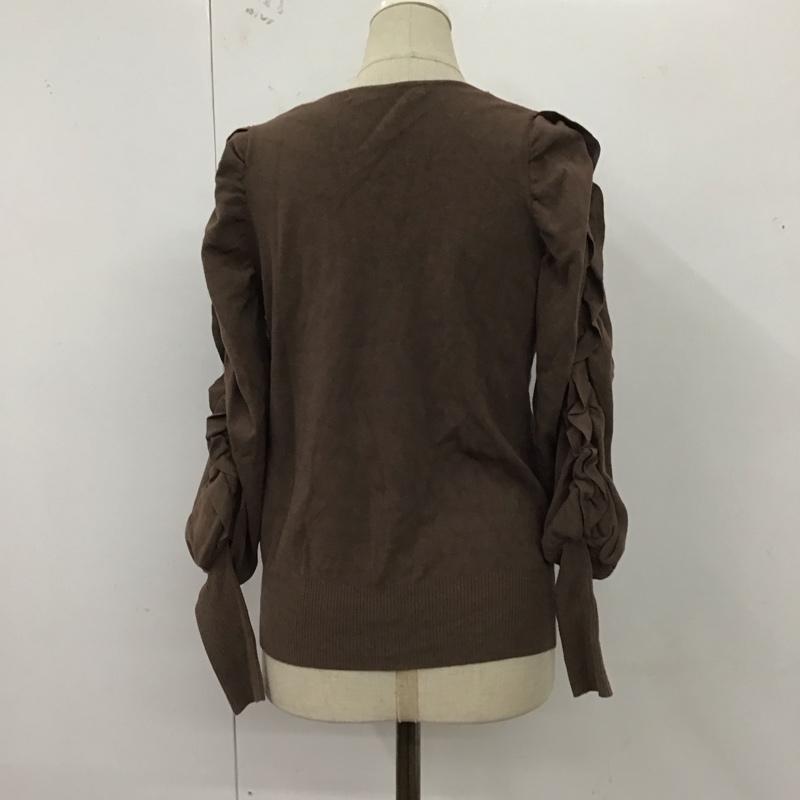 ノーリーズソフィ NOLLEY S Sophi カットソー 長袖 長袖カットソー Vネックカットソー ロングスリーブカットソー 38 無地 茶 / ブラウン / レディース USED 古着 中古 10124576