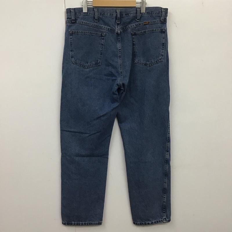 ラストラー RUSTLER パンツ デニム、ジーンズ デニムパンツ ワイドパンツ カジュアルパンツ 38インチ 無地 インディゴ / インディゴ / メンズ USED 古着 中古 10134692