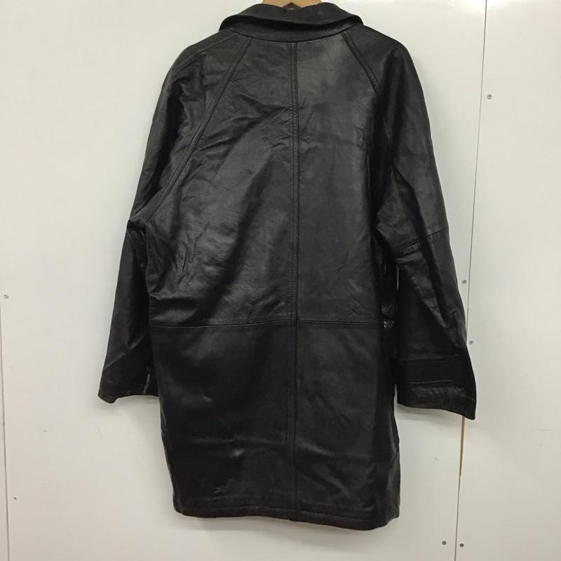 古着 USED ジャケット、上着 ジャケット、ブレザー レザージャケット ボタンジャケット アウター ロングコート 40 無地 黒 / ブラック / メンズ USED 古着 中古 10137480