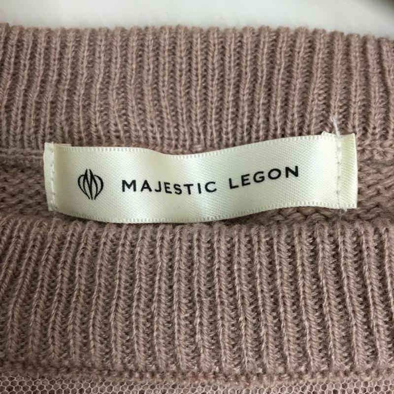 マジェスティックレゴン MAJESTIC LEGON ニット、セーター 長袖 5596022402 チュールonニットトップス M 無地 桃 / ピンク / レディース USED 古着 中古 10110755